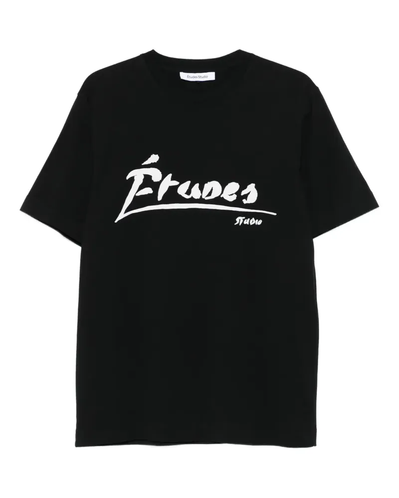Études Studio T-Shirt aus Bio-Baumwolle - Schwarz Schwarz