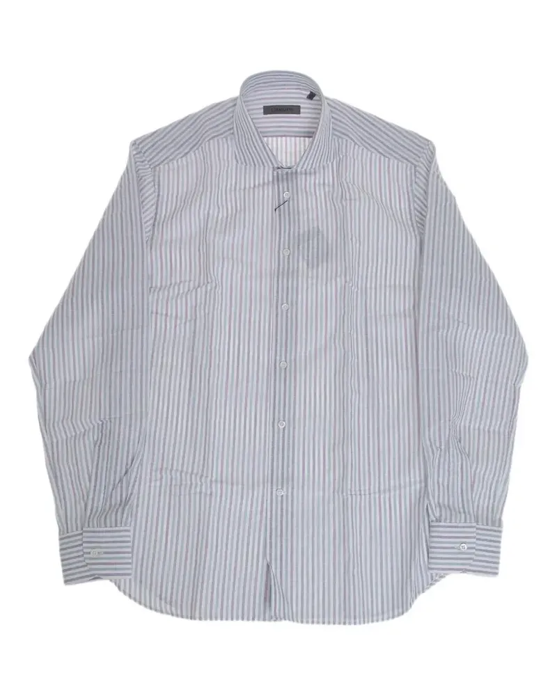 Corneliani striped French-collar shirt - Weiß Weiß