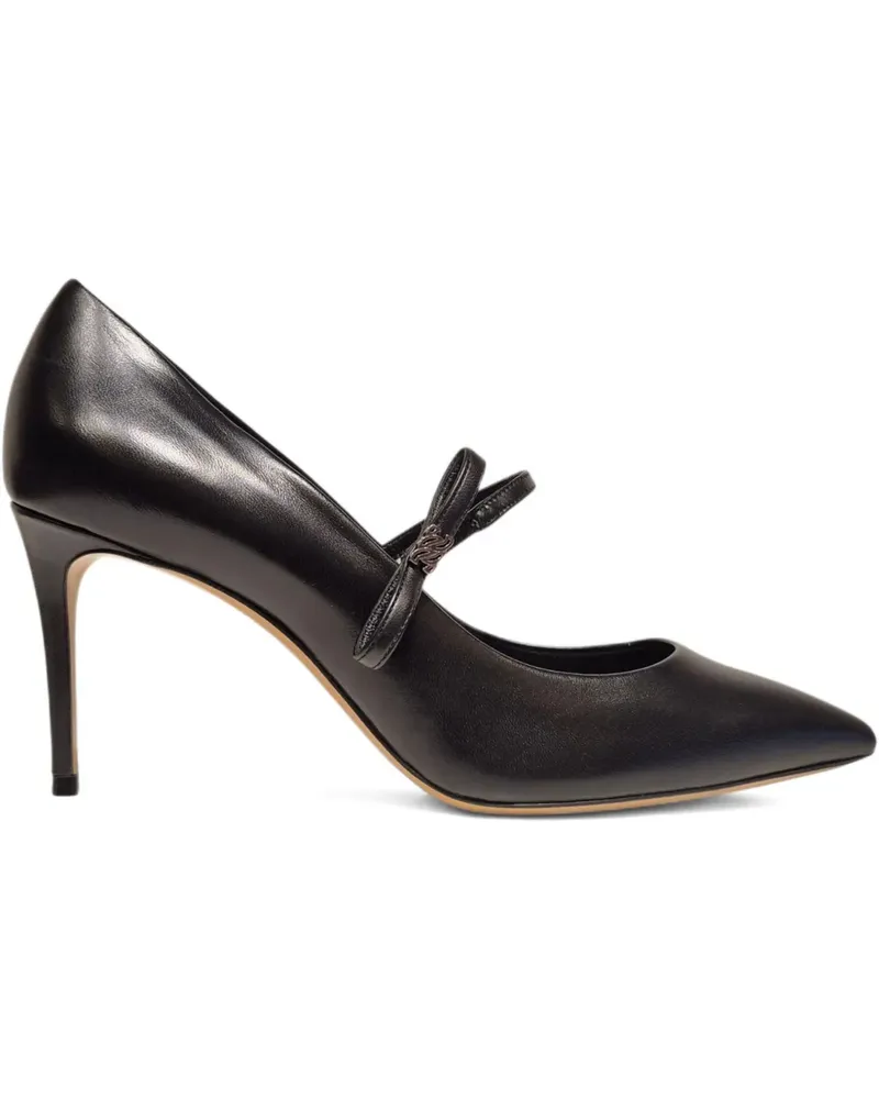 Casadei Julia Melody Pumps mit Schleifenverzierung 80mm - Schwarz Schwarz