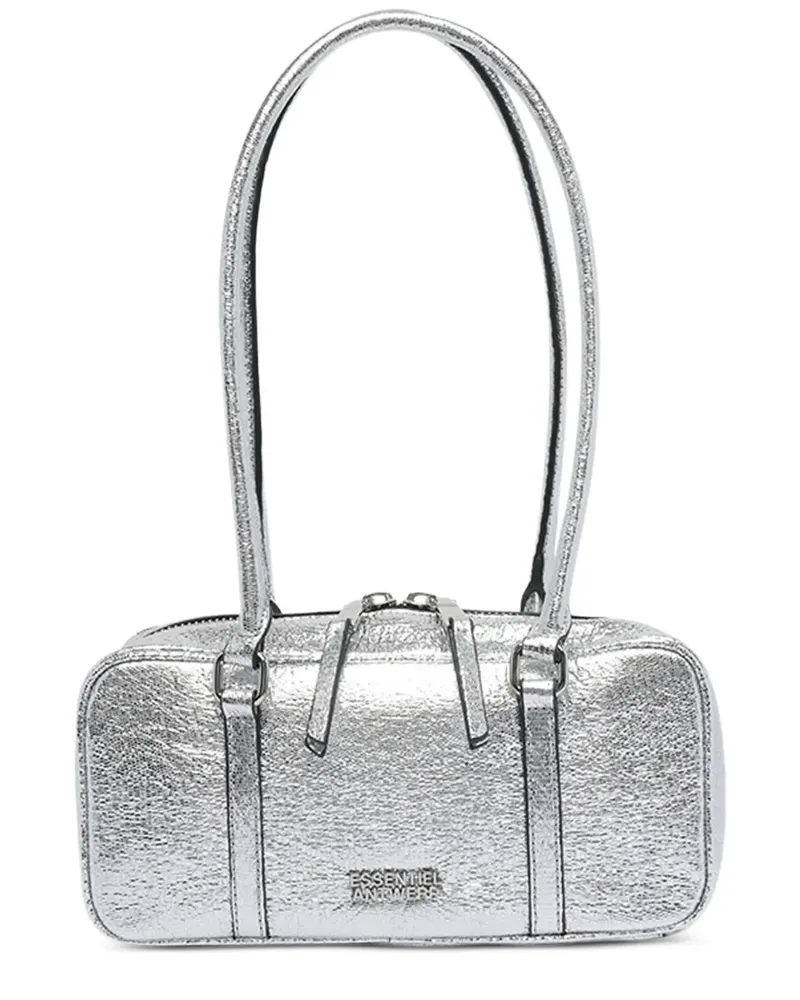 Essentiel zip-top metallic shoulder bag - Grau Grau