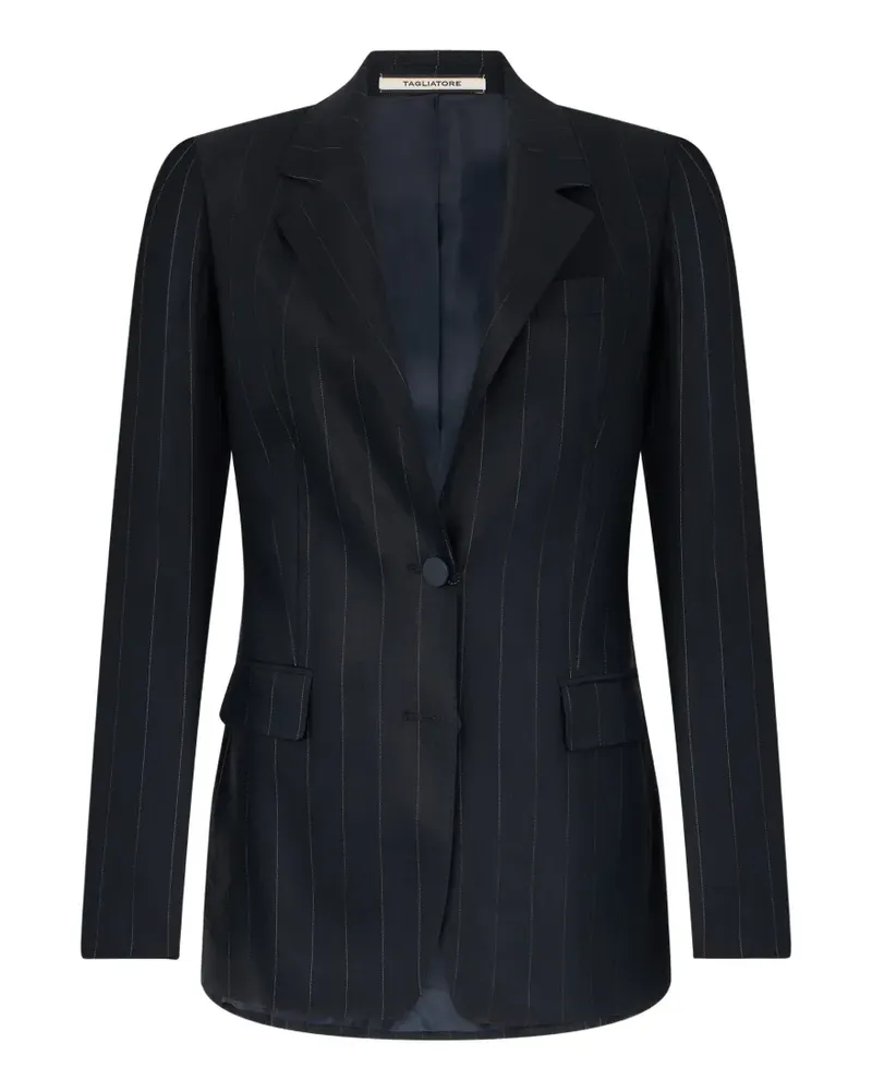 Tagliatore pinstripe one-button suit - Schwarz Schwarz
