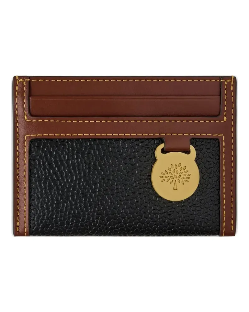 Mulberry contrast-stitches card wallet - Schwarz Schwarz