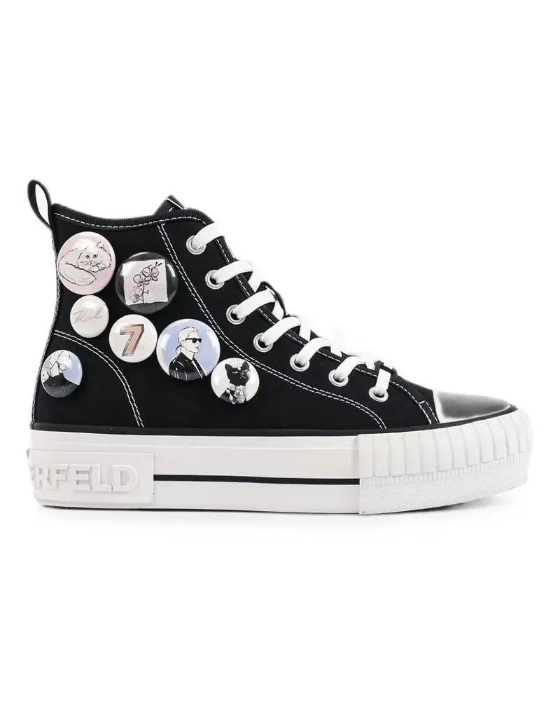Karl Lagerfeld Kampus Max badge-embellished sneakers - Schwarz Schwarz