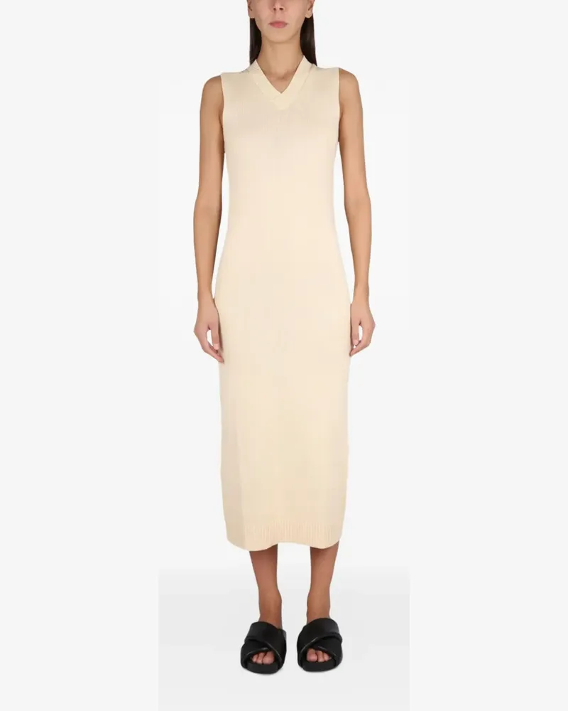 ASPESI V-neck midi dress - Nude Nude