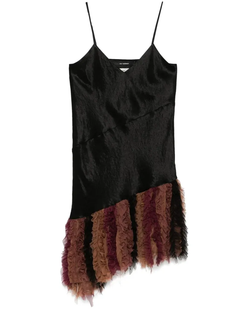 Song For The Mute Camisole-Kleid mit Chiffon-Detail - Schwarz Schwarz