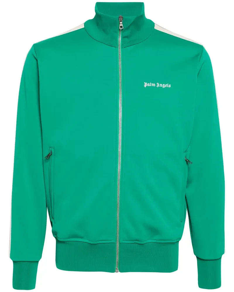 Palm Angels Sportjacke mit Logo-Stickerei - Grün Grün