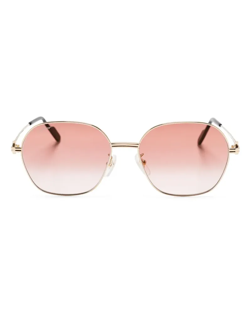 Cartier Sonnenbrille mit rundem Gestell - Gold Gold