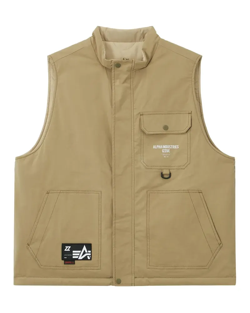 Izzue reversible quilted gilet - Nude Nude