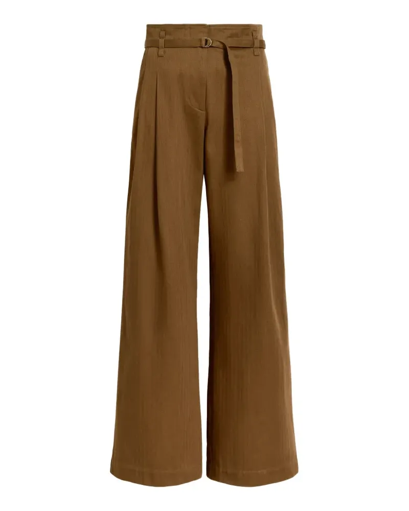Proenza Schouler Plisseehose mit weitem Bein - Braun Braun