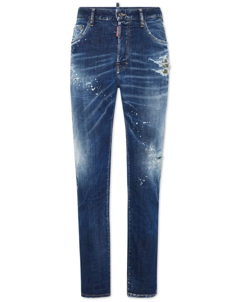 Dsquared2 Jeans in Distressed-Optik - Blau Blau