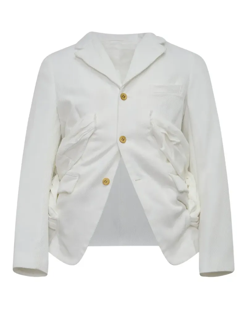 Comme des Garçons ruched single-breasted blazer - Weiß Weiß