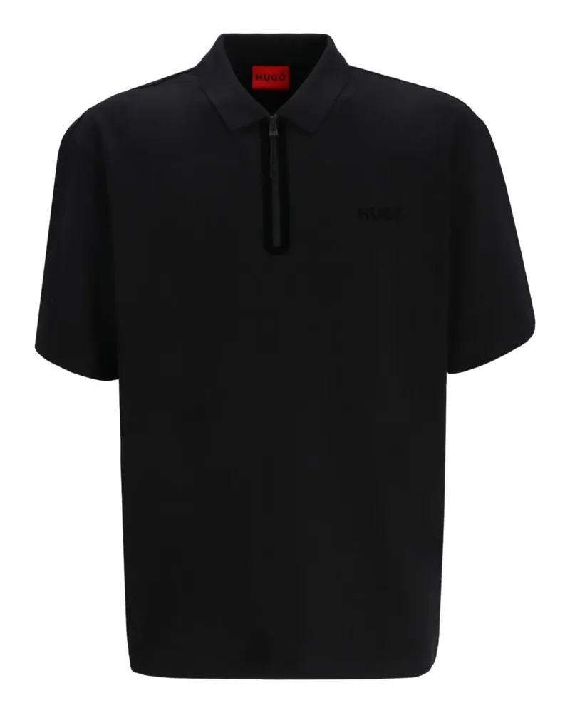 HUGO BOSS Poloshirt mit Logo-Stickerei - Schwarz Schwarz