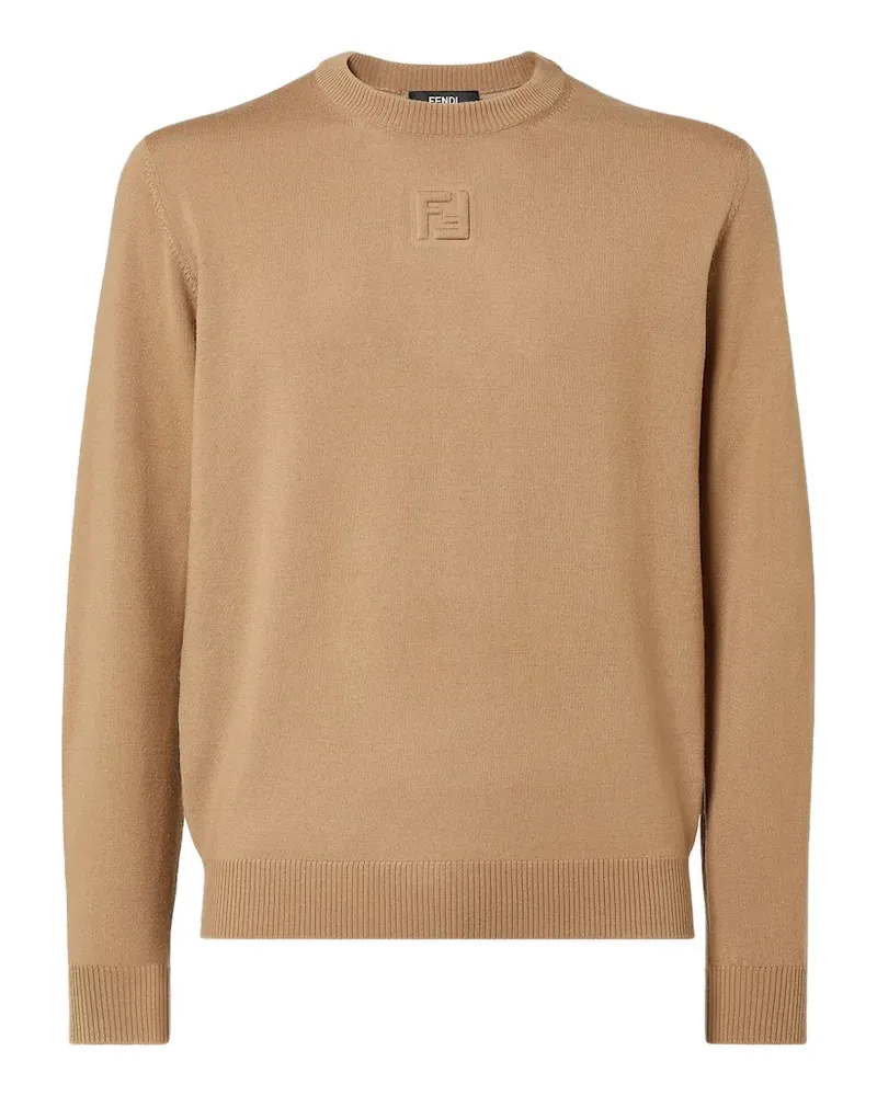 Fendi Pullover mit Logo-Prägung - Braun Braun
