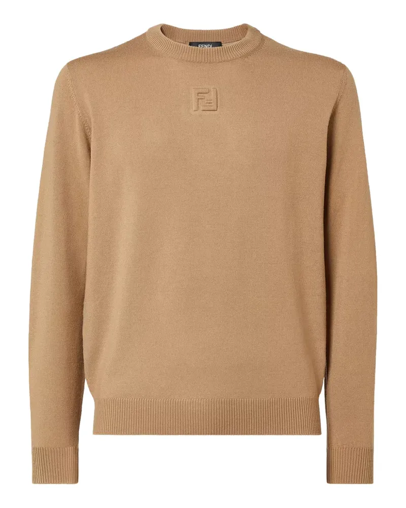 Fendi Pullover mit Logo-Prägung - Braun Braun