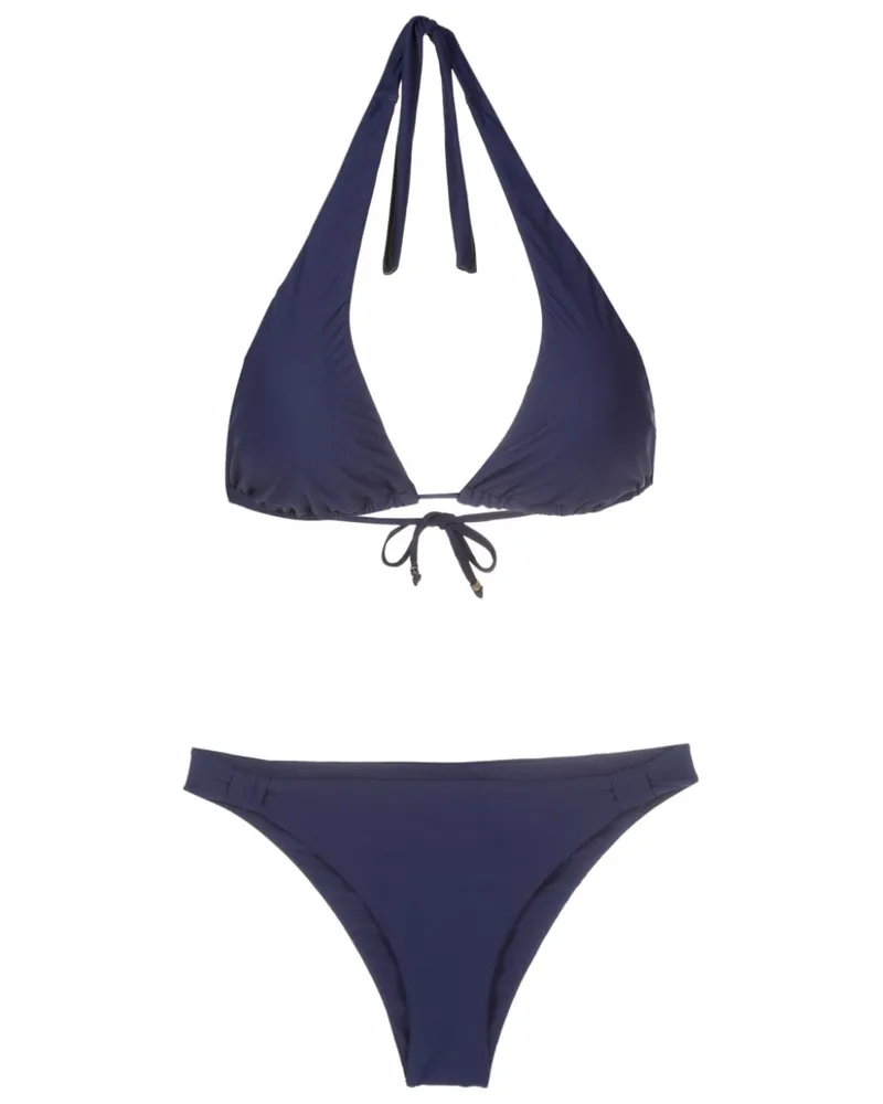 Amir Slama Triangel-Bikini mit Neckholder - Blau Blau