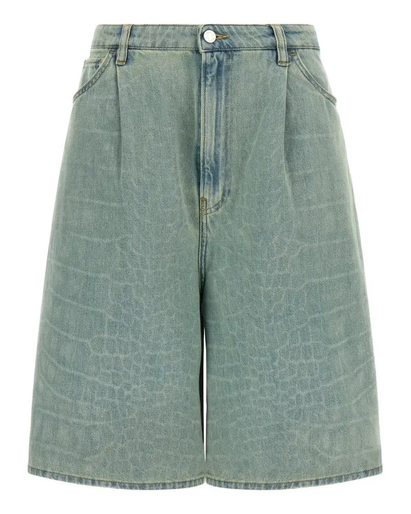 NUDE Kate animal-effect shorts - Blau Blau