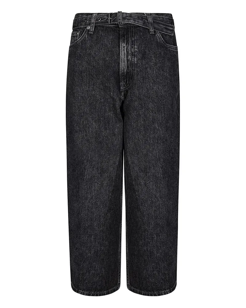 Samsøe & Samsøe culotte belted jeans - Schwarz Schwarz