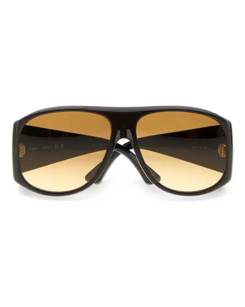 Chloé Getönte Pilotenbrille - Schwarz Schwarz