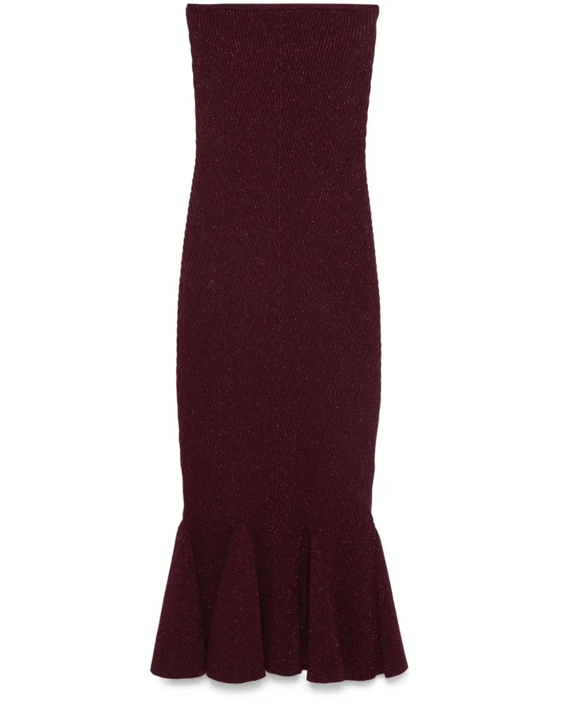 Retrofête Blerina Midikleid - Rot Rot
