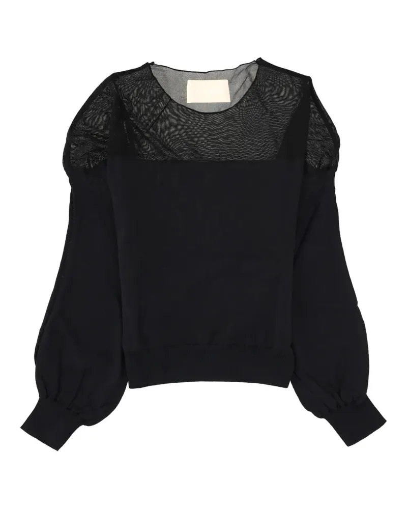 Circus Hotel long-sleeve round-neck top - Schwarz Schwarz