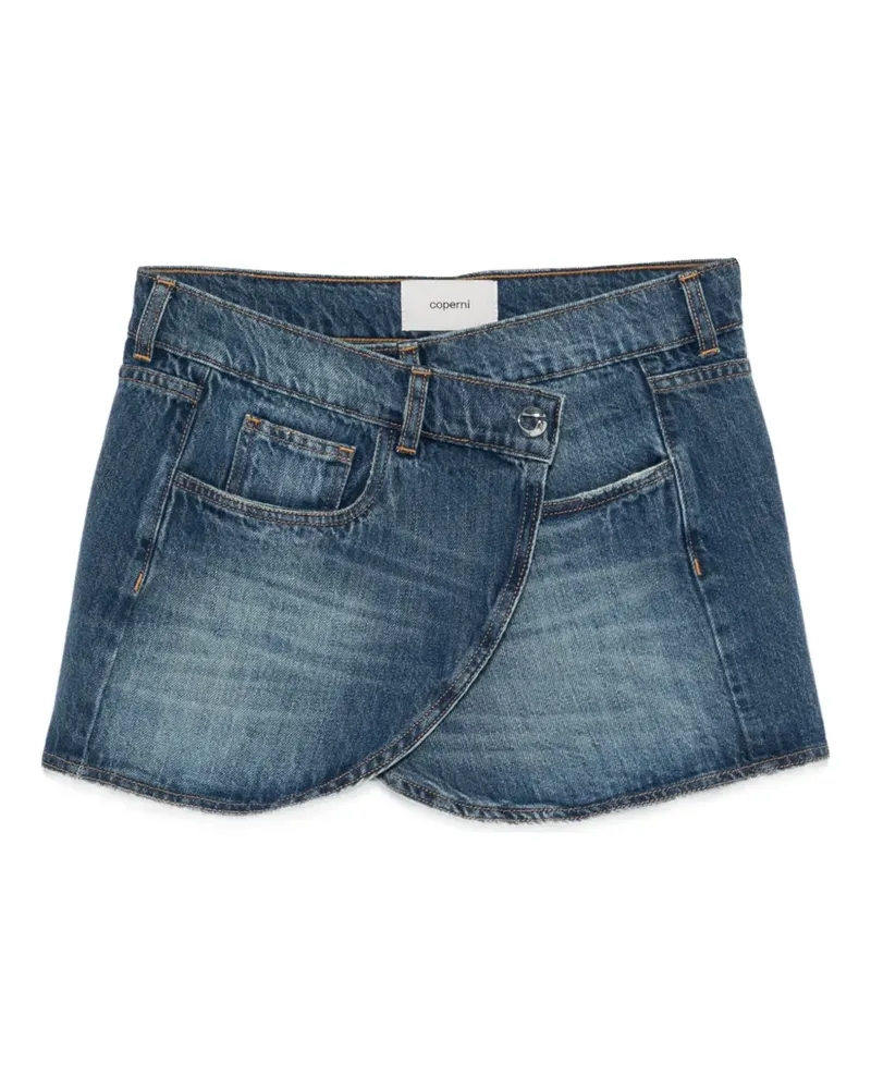 COPERNI Denim-Hosenrock in Wickeloptik - Blau Blau