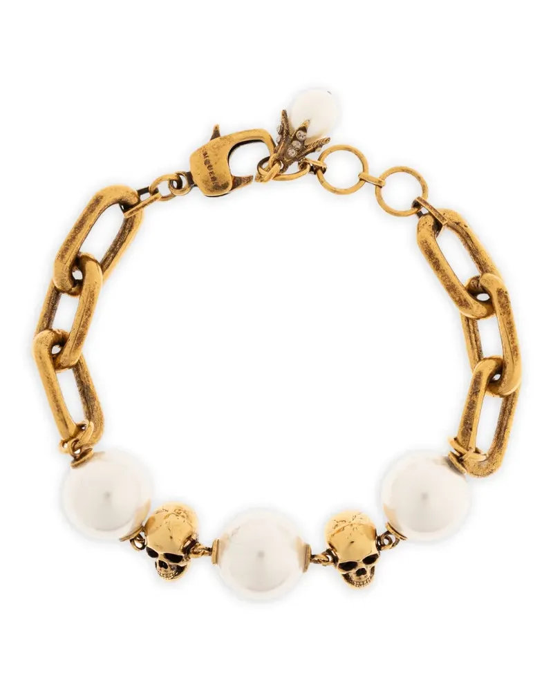 Alexander McQueen skull-detail bracelet - Gold Gold