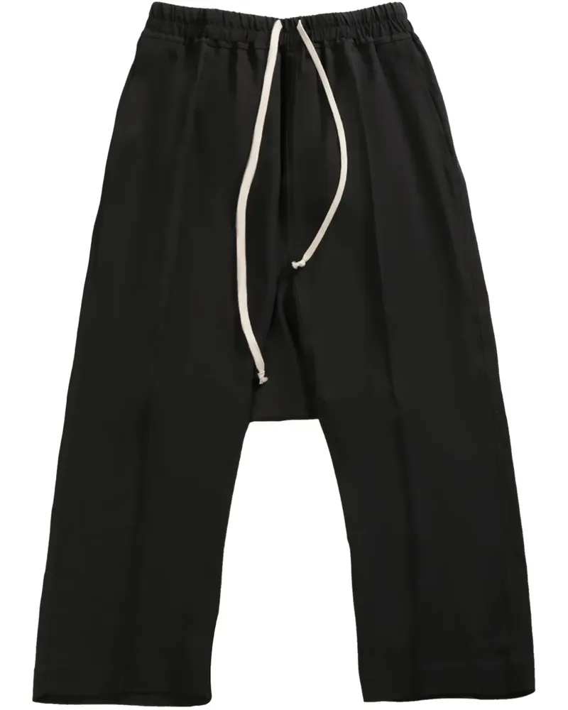 Rick Owens Cropped-Hose mit Kordelzug - Schwarz Schwarz
