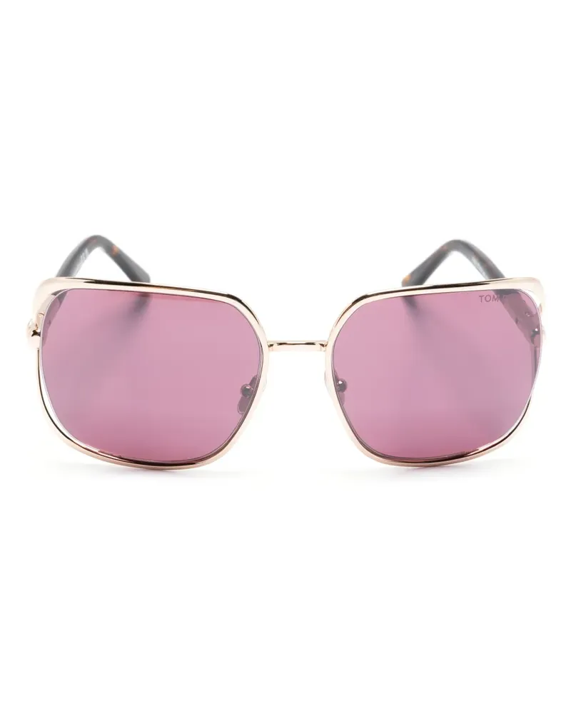 Tom Ford Goldie Sonnenbrille mit eckigem Gestell - Braun Braun