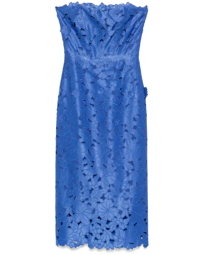 COSTARELLOS Midikleid aus Satin - Blau Blau