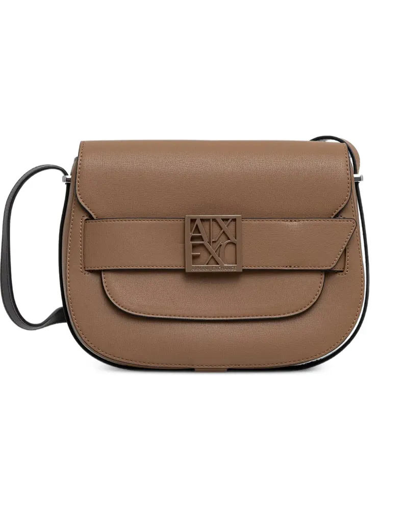 Armani Exchange Umhängetasche mit Logo-Schild - Braun Braun