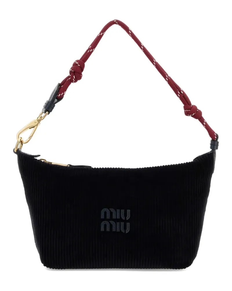 Miu Miu Schultertasche mit Cord-Effekt - Blau Blau
