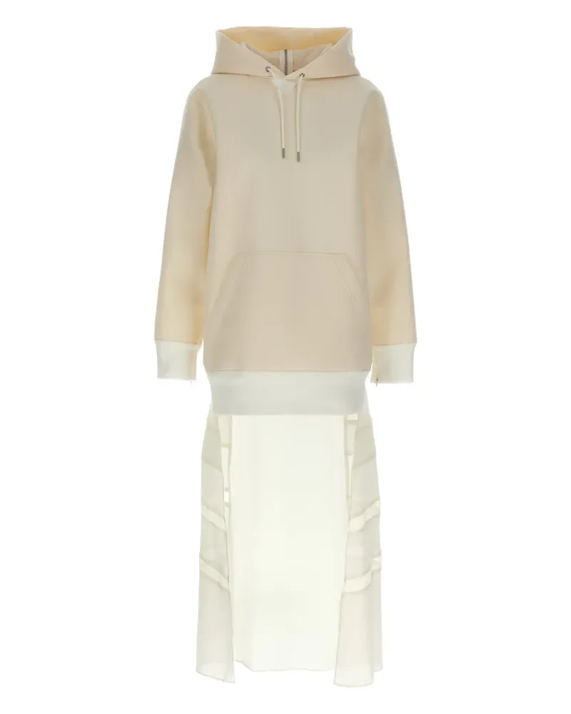Sacai hoodie mini dress - Nude Nude