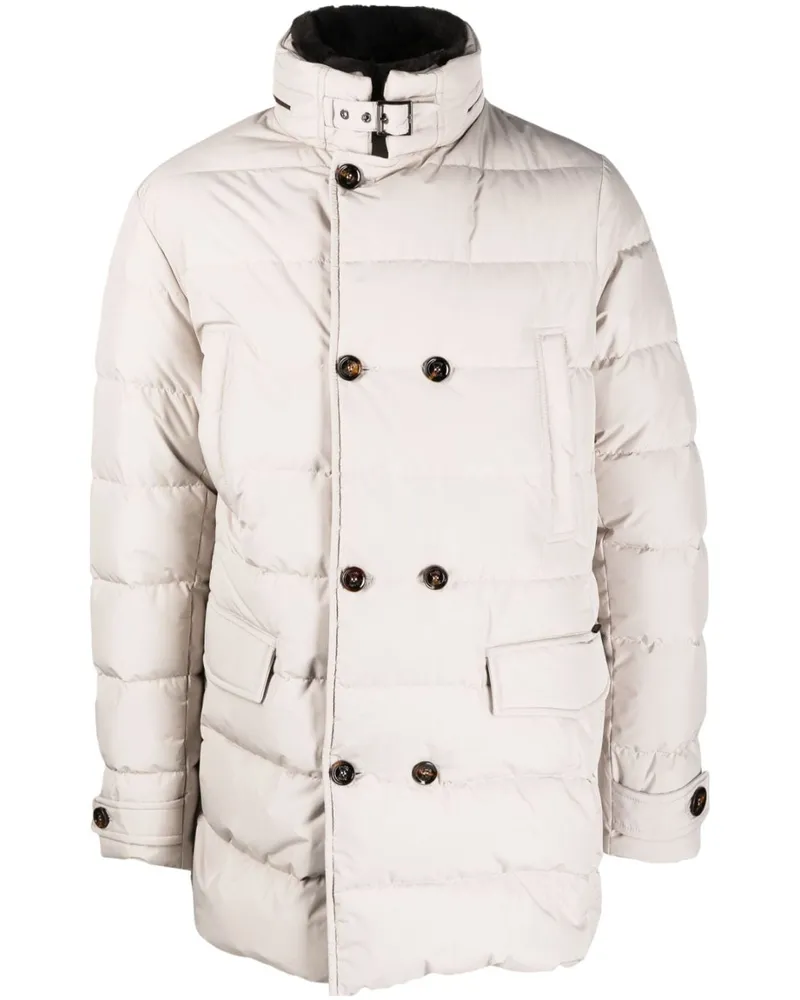 MOORER Gefütterte Jacke mit Stehkragen - Nude Nude