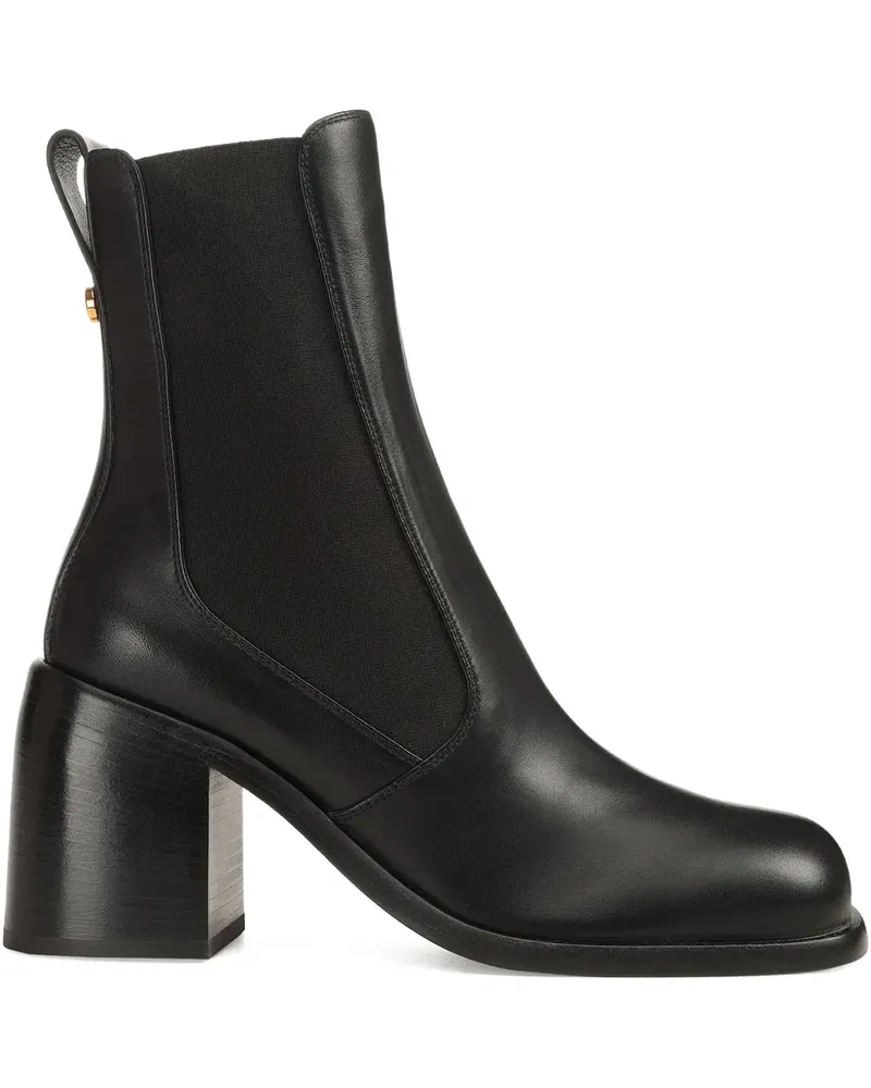 Sergio Rossi Avenue Stiefel mit Blockabsatz 80mm - Schwarz Schwarz