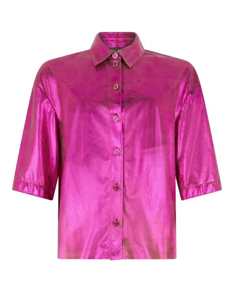 Roberto Cavalli Hemd aus Lurex - Rosa Rosa