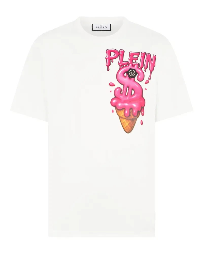 Philipp Plein T-Shirt mit rundem Ausschnitt - Weiß Weiß
