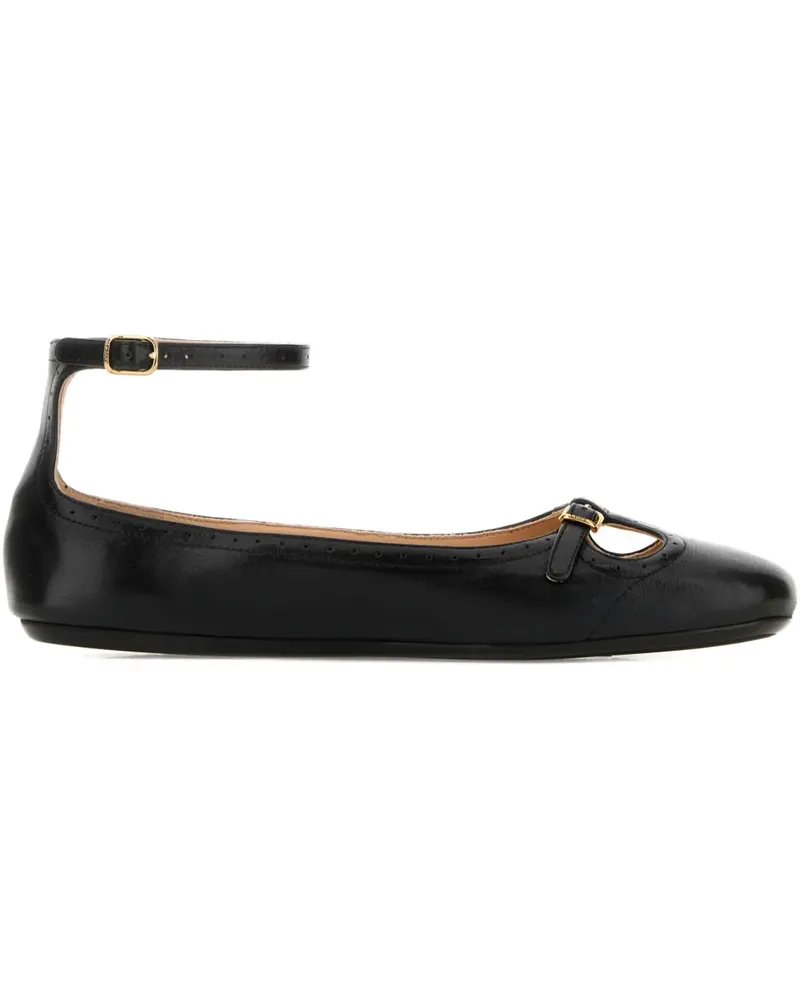 Chloé Misty buckle-strap leather ballerinas - Schwarz Schwarz