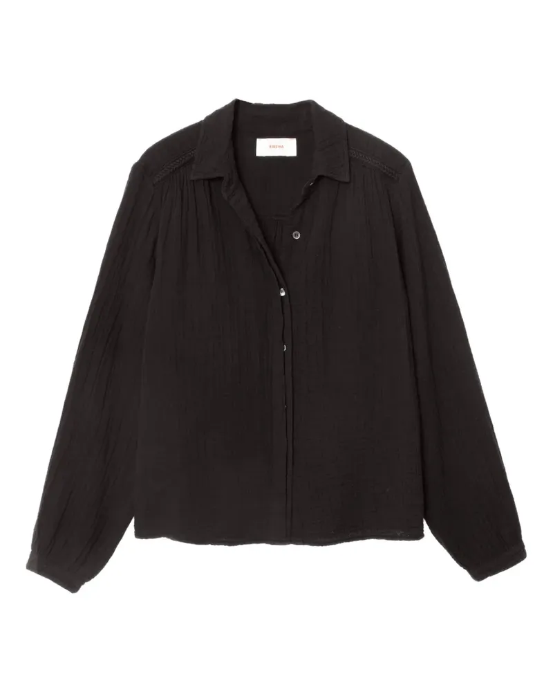 Xírena Julianne gathered shirt - Schwarz Schwarz