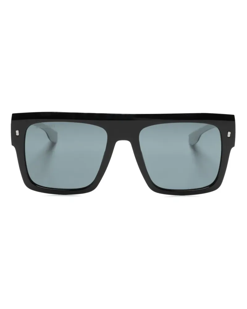Dsquared2 D20127S Sonnenbrille mit eckigem Gestell - Schwarz Schwarz
