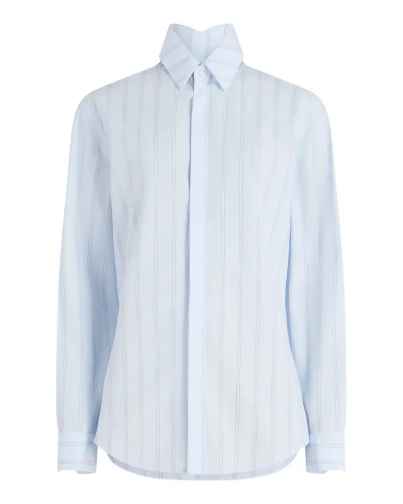 Jean Paul Gaultier pinstriped collar shirt - Blau Blau