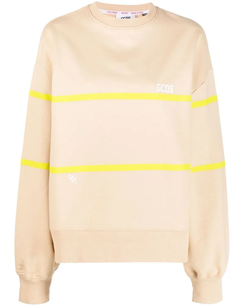 GCDS Sweatshirt mit Logo-Print Nude