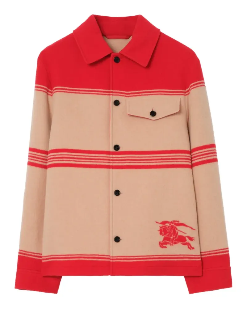 Burberry Gestreifte Equestrian Knight Jacke - Nude Nude