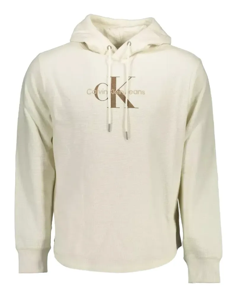 Calvin Klein waffle-knit cotton hoodie - Nude Nude