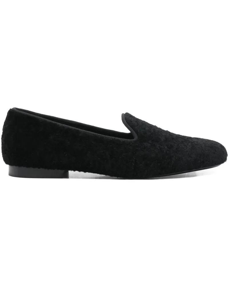 Totême Loafer mit Shearling-Futter - Schwarz Schwarz