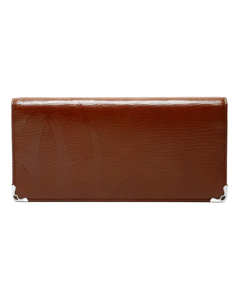 Cartier 1990-2010s logo-detail leather wallet - Braun Braun