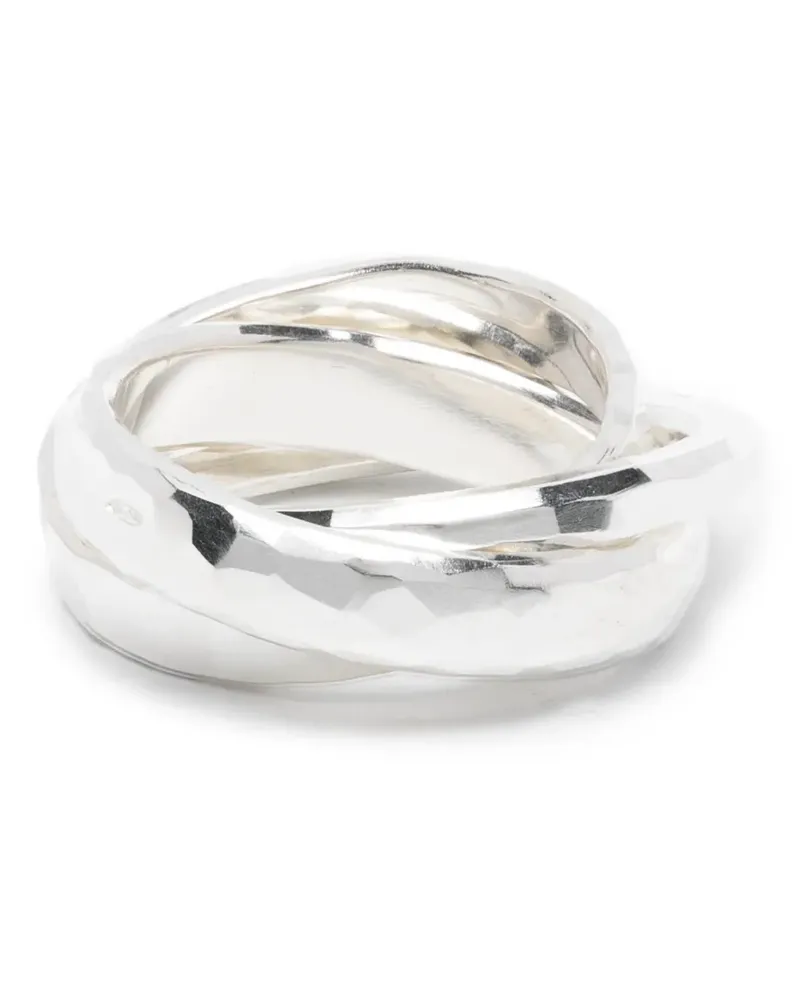 WERKSTATT:MÜNCHEN forged interlocking rings - Silber Silber