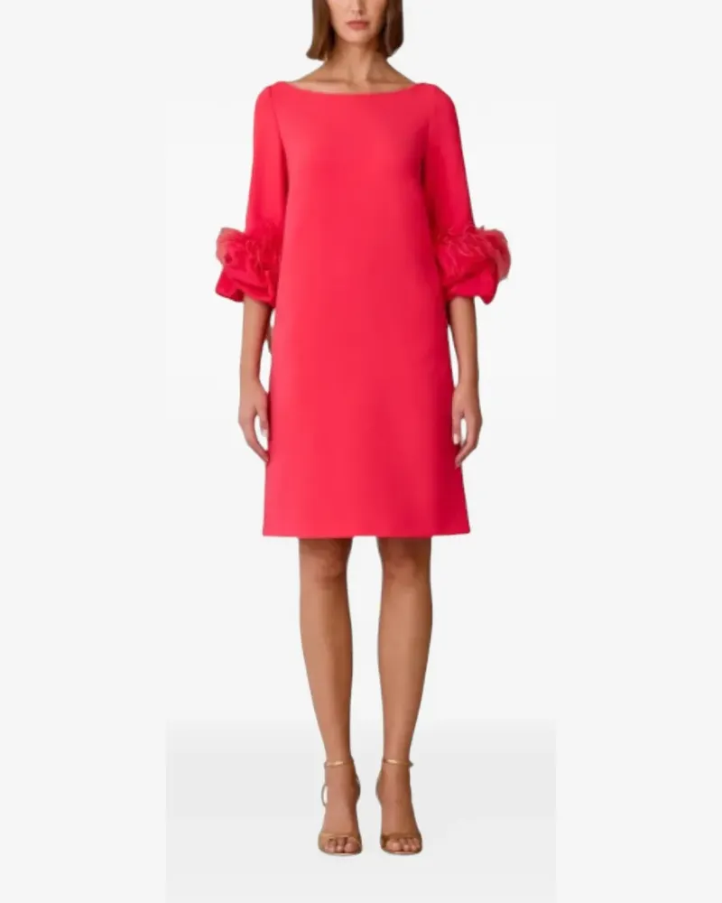 Charo Ruiz Minikleid mit Federbesatz - Rot Rot