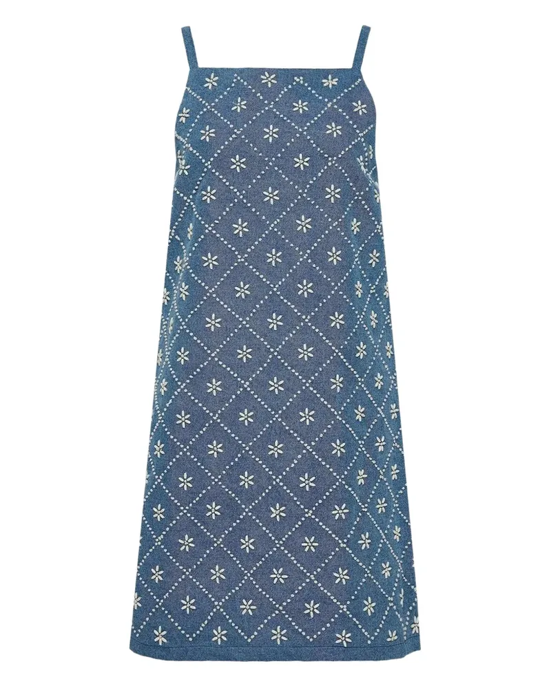 Rag & Bone Gentry embroidered denim dress - Blau Blau