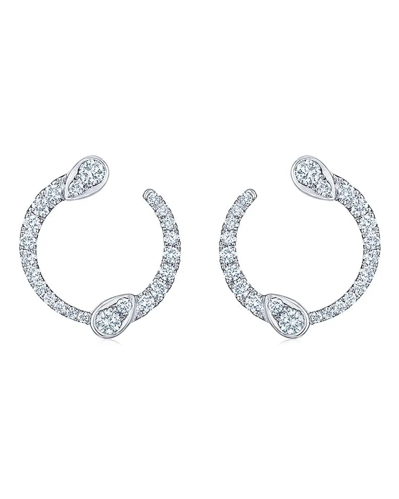 KWIAT 18kt Weißgoldcreolen mit Diamanten - Silber Silber