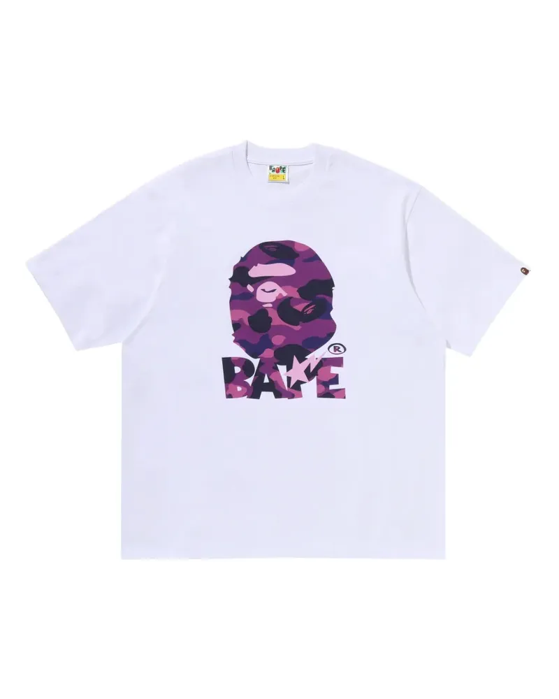 BAPE T-Shirt mit Camouflage-Print - Weiß Weiß